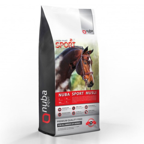 Nuba Sport Musli 2G - pasza dla koni sportowych - worek 20kg Nuba Sport Musli 2G - pasza dla koni sportowych - worek 20kg
