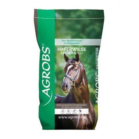 AGROBS – Haferwiese Sportmusli – wysokowłókniste musli dla koni sportowych 15 kg AGROBS – Haferwiese Sportmusli – wysokowłókniste musli dla koni sportowych 15 kg