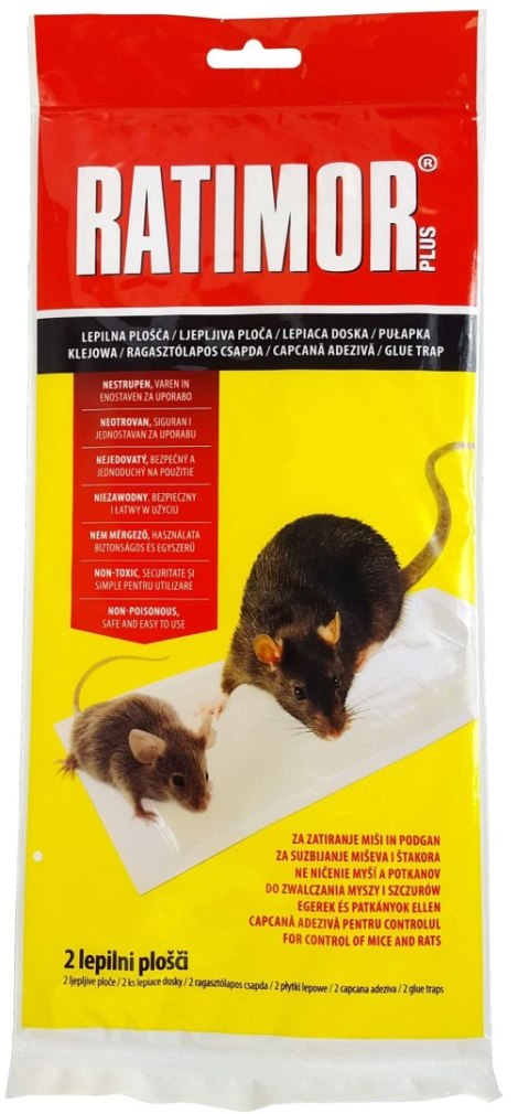 Pułapka klejowa na myszy i szczury, 2 arkusze, 280 x 140 mm, Ratimor Pułapka klejowa na myszy i szczury, 2 arkusze, 280 x 140 mm, Ratimor
