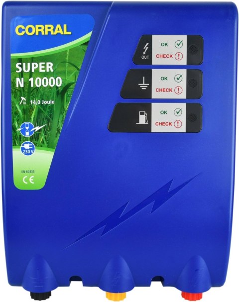 Elektryzator sieciowy Corral N 10000, na dziki, dla koni, byków, bydła, owiec i kóz, 14,0 J Elektryzator sieciowy Corral N 10000, na dziki, dla koni, byków, bydła, owiec i kóz, 14,0 J