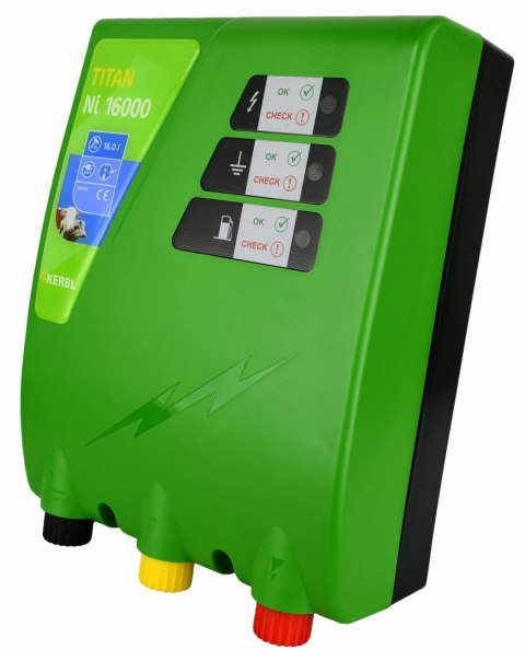 Elektryzator sieciowy TITAN Ni 16000, na dziki, dla koni, byków, bydła, owiec i kóz, 16 J, Kerbl Elektryzator sieciowy TITAN Ni 16000, na dziki, dla koni, byków, bydła, owiec i kóz, 16 J, Kerbl