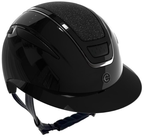 Kask jeździecki Elite Polo, lakierowany czarny, 53-55 cm, Covalliero Kask jeździecki Elite Polo, lakierowany czarny, 53-55 cm, Covalliero